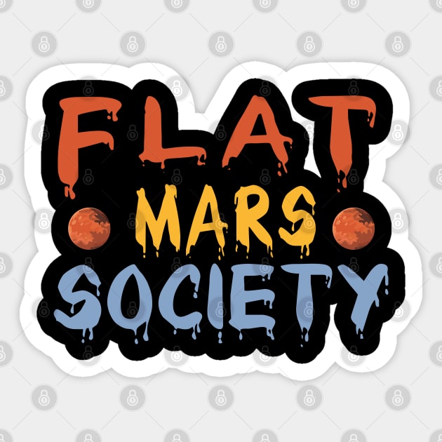 Flat Mars Society Sticker by Simplybollo